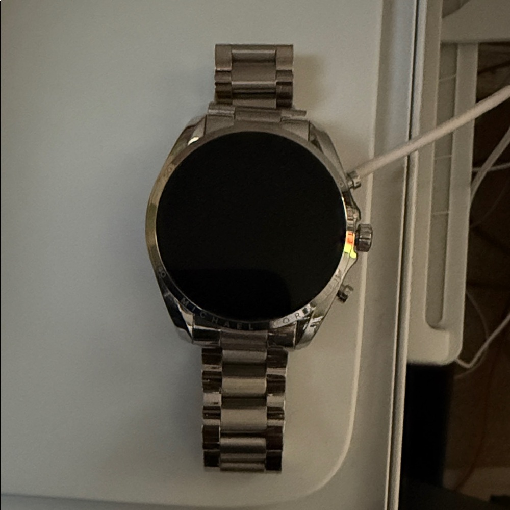 Michael Kors Metallic Smartwatch with Dark Face